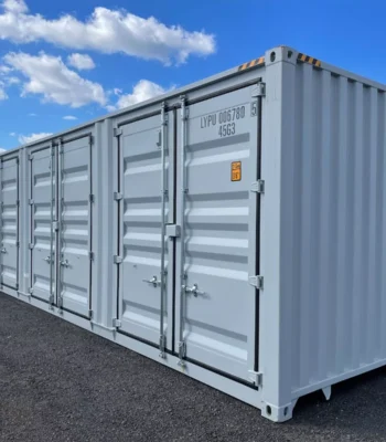 40FT High Cube Storage Shipping Container Conex w/4 Open Side Door 9.5′ Tall - M-W Containers