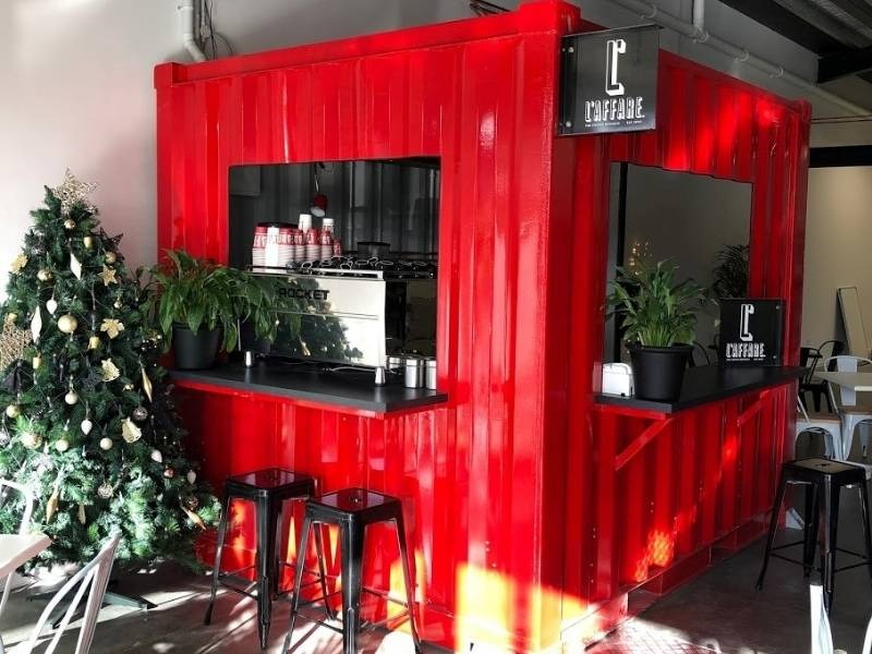 Kiosk kawiarniany L’Affare Container firmy 3Ways Containers